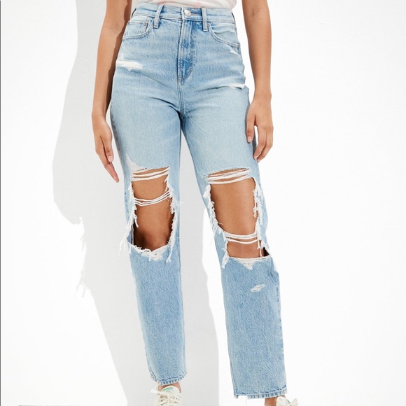 AE ripped highest waist ‘90s boyfriend jeans - Picture 1 of 3